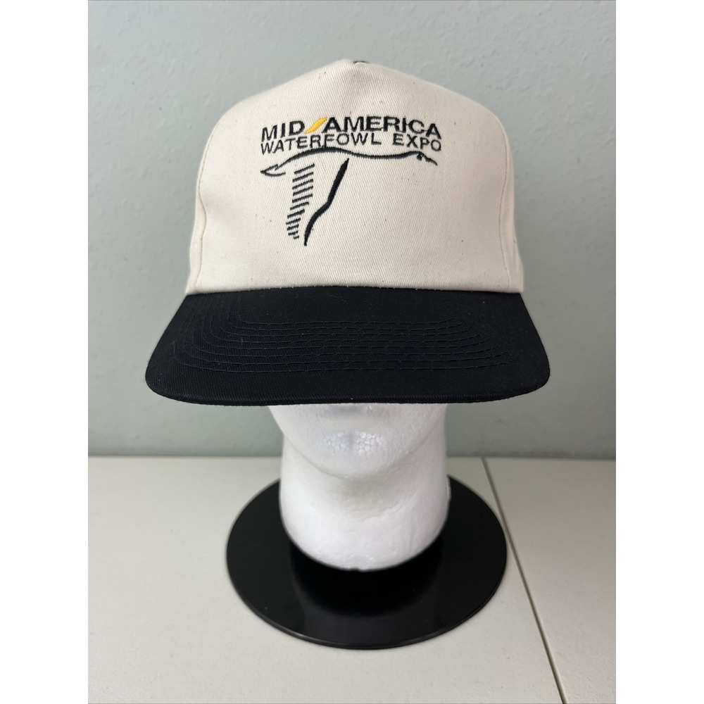 Toppers Mid America Waterfowl Expo Snapback Hat Mens Cream Black Outdoor Cap
